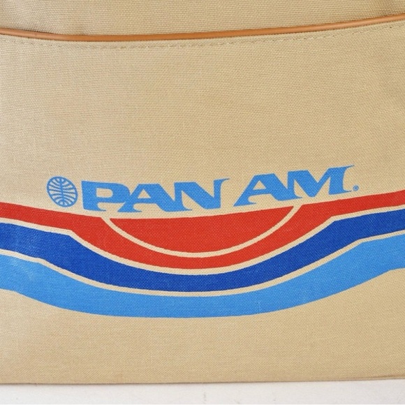 Vintage Retro Pan Am Airplane/Airline Tote Travel Bag (No Shoulder Strap) - Picture 2 of 8